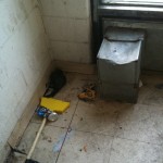 Welcome to work. Here's your restroom.
