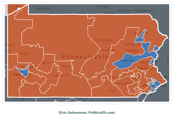 Here is what our commonwealth's Congressional representation looks like with +1 million Democratic voters.